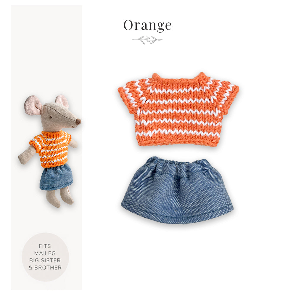 Outfit for Maileg Mouse - Orange