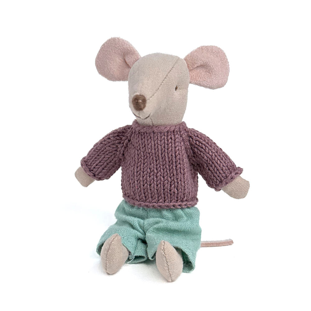 Brown Maileg Mouse Sweater
