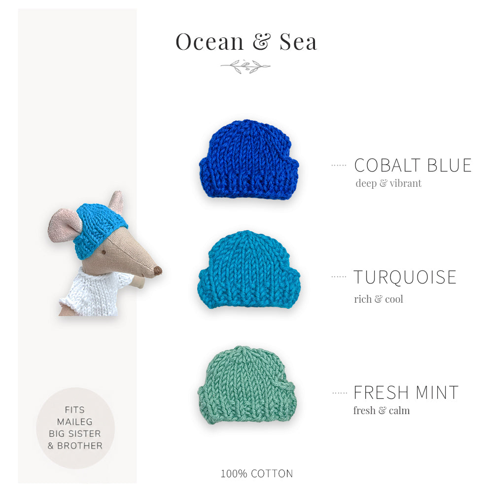 Handmade Cotton Hats for Maileg Mouse | Ocean & Sea