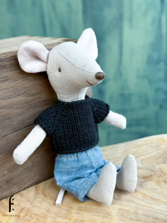 Shirt for Maileg Mouse - Black