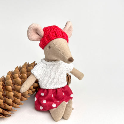 Christmas Outfit for Maileg Mouse - Snowberry