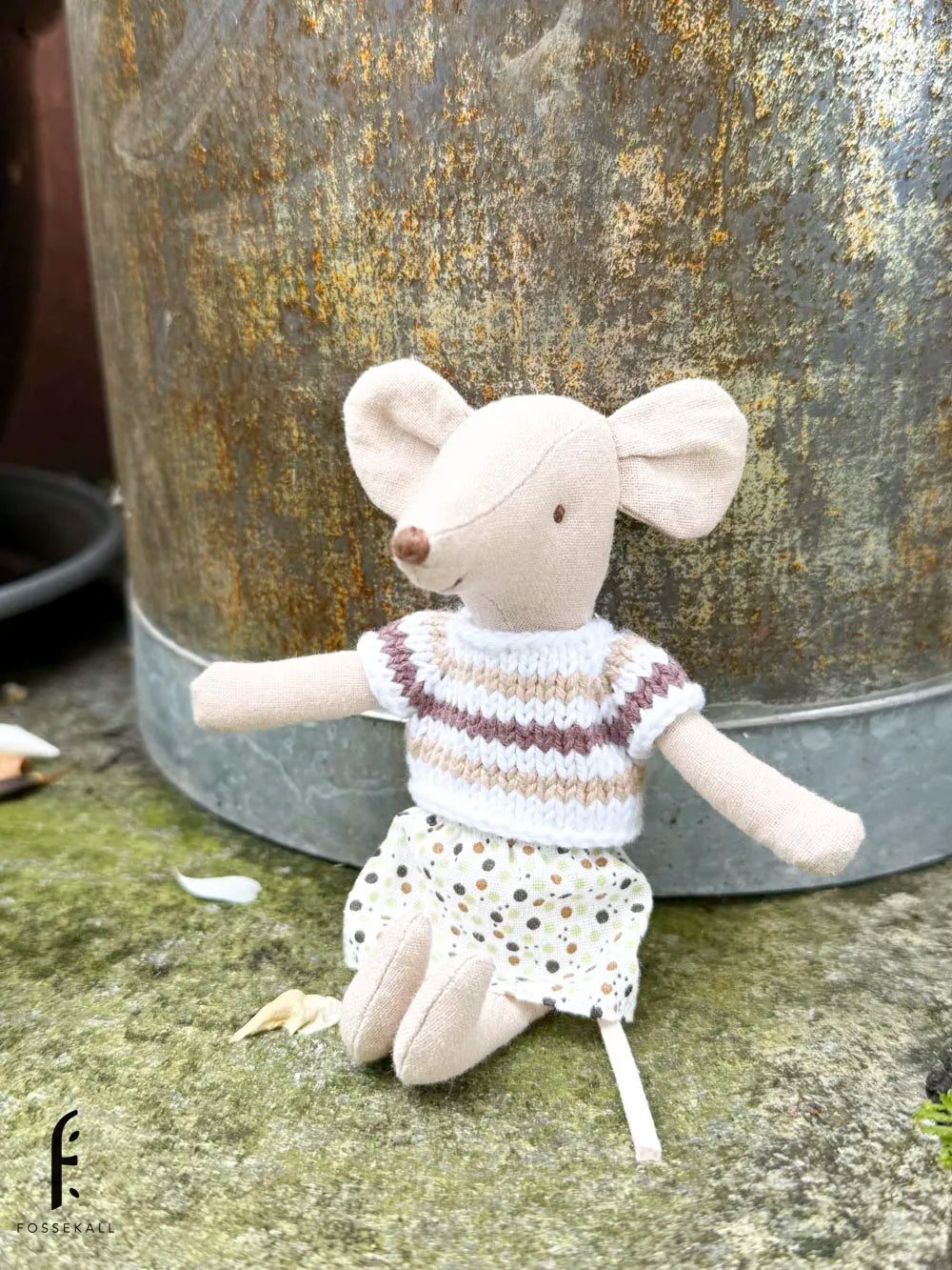 Shirt for Maileg Mouse - Coffee