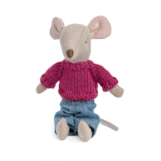 Maileg Mouse Sweater Cranberry