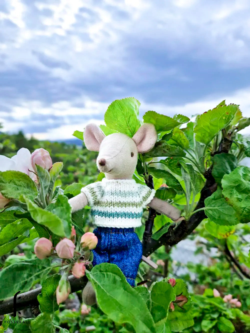 Shirt for Maileg Mouse - Green Stripes