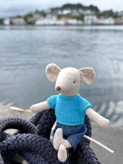 Shirt for Maileg Mouse - Harbor Blue