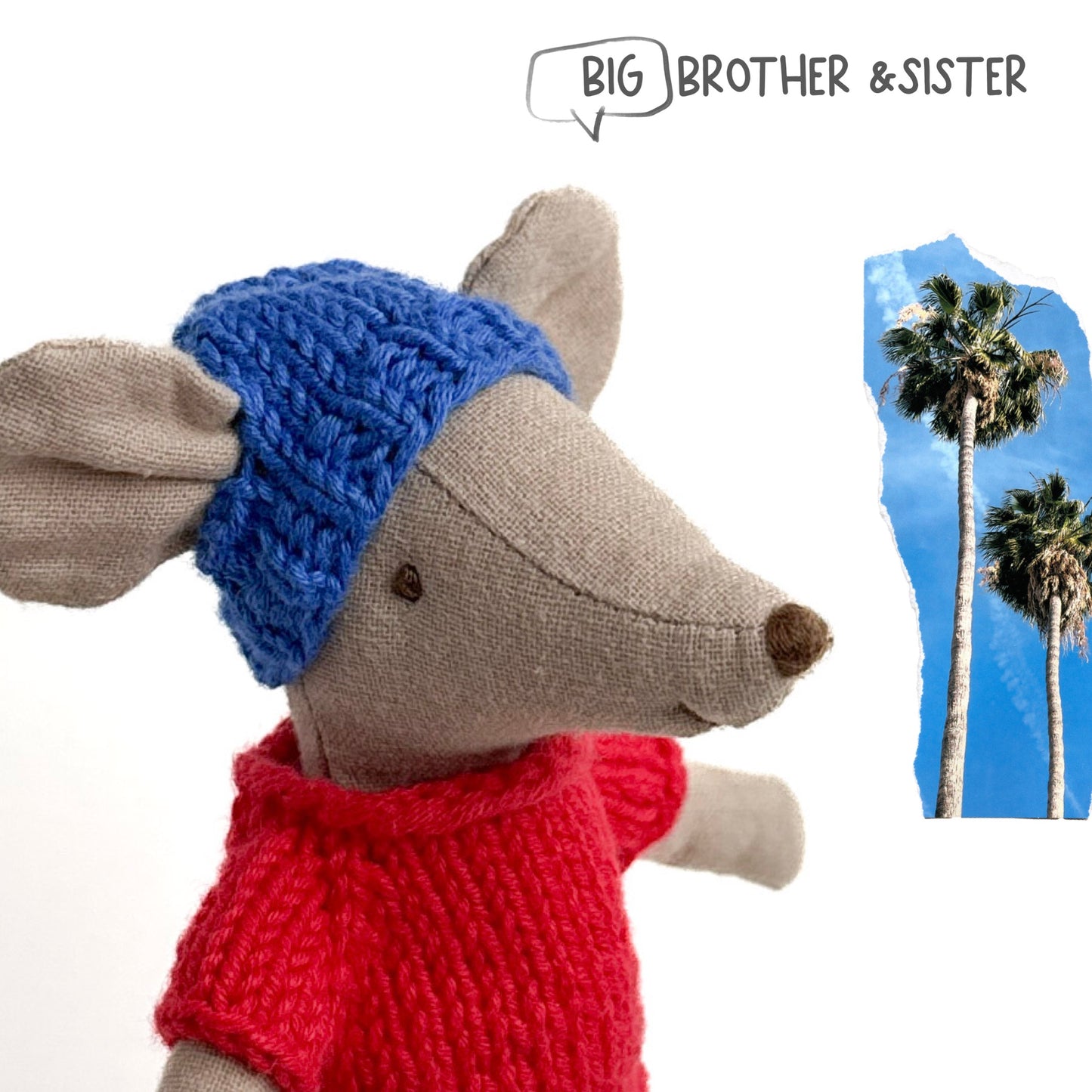 Hat for Maileg Mouse - Blue