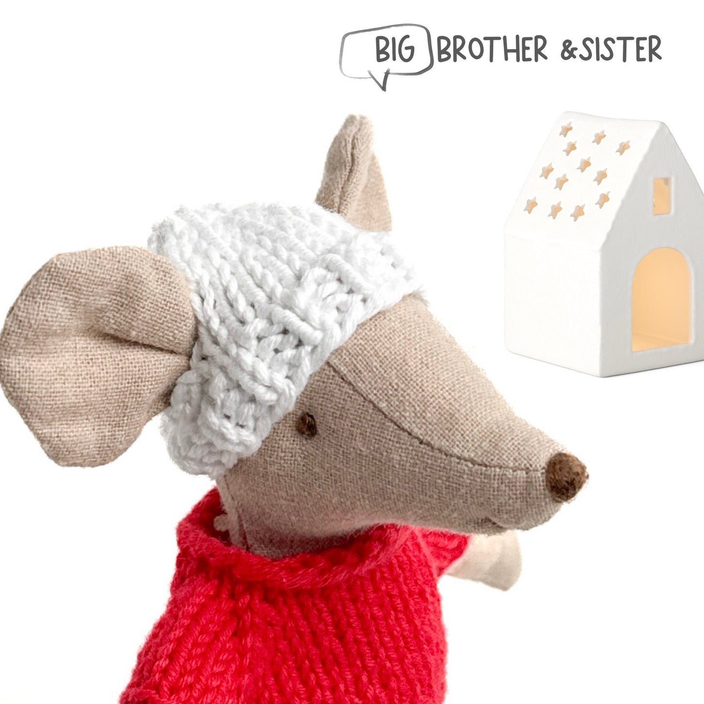 Hat for Maileg Mouse - White