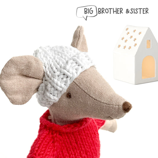 Hat for Maileg Mouse - White