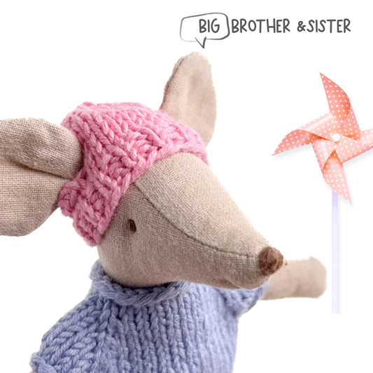 Hat for Maileg Mouse - Pink