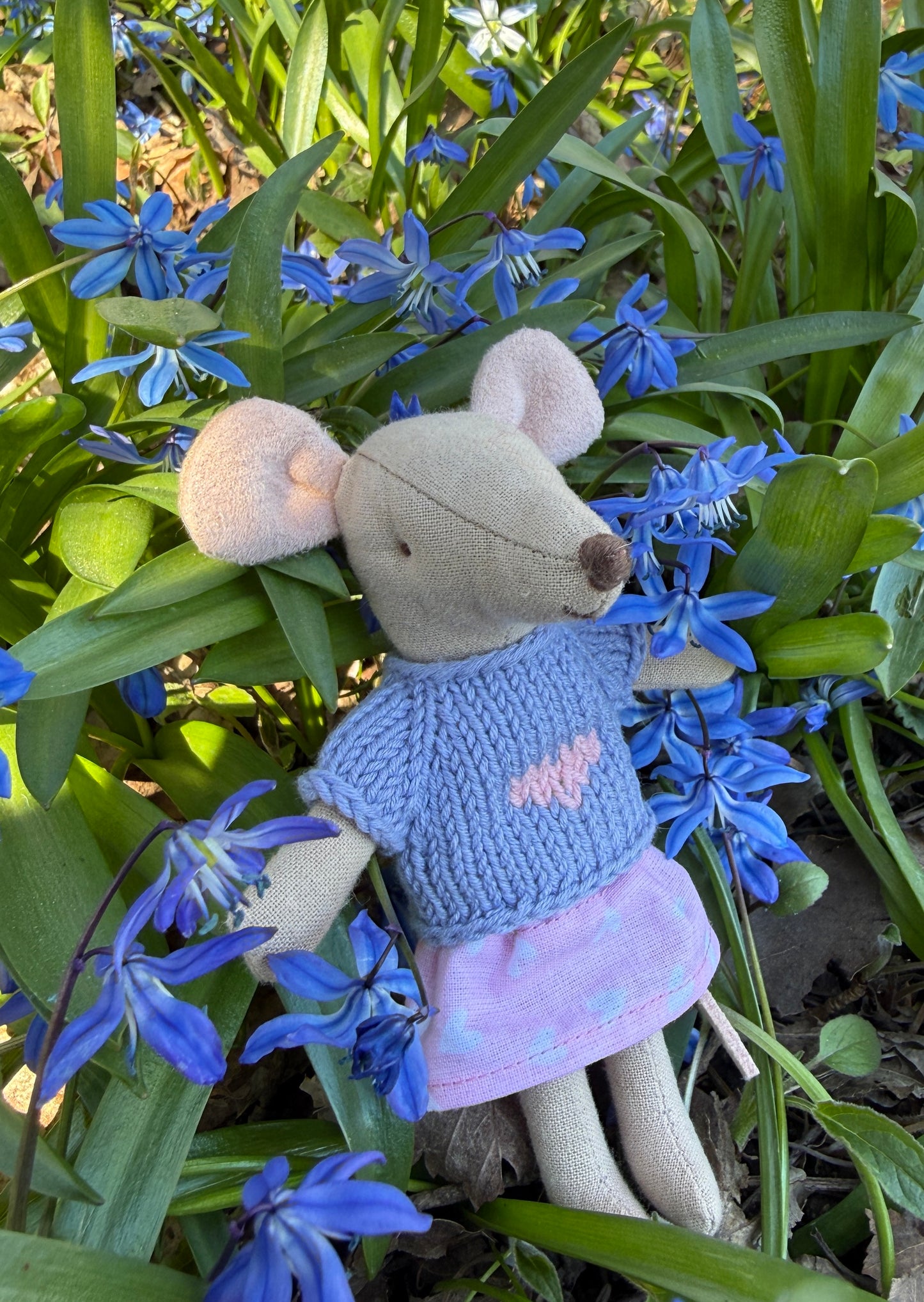 Outfit for Maileg Mouse - Lavender Heart