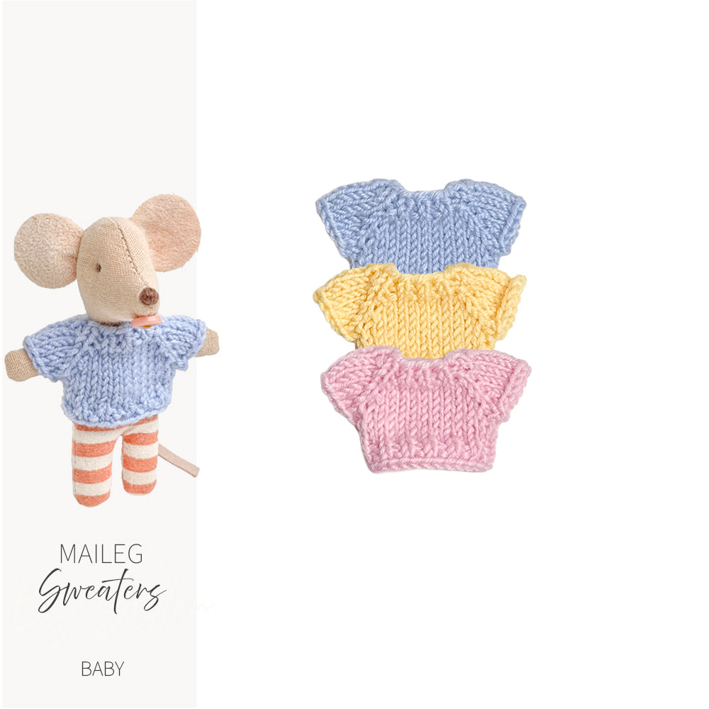 Sweaters for Maileg Mouse Baby - 100% Merino