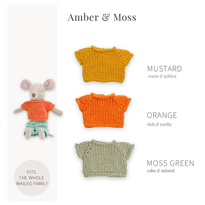 Handmade Cotton Tops for Maileg Mouse | Amber & Moss