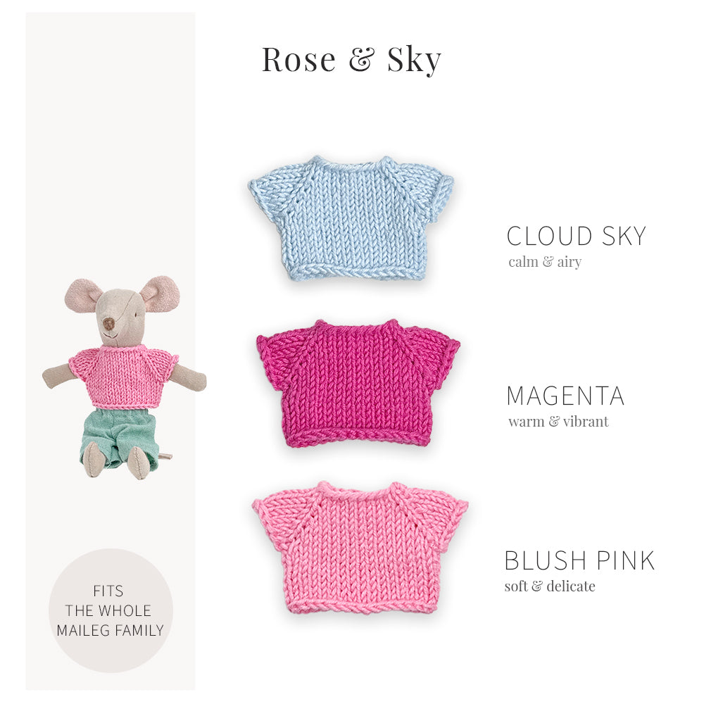 Handmade Cotton Tops for Maileg Mouse | Rose & Sky