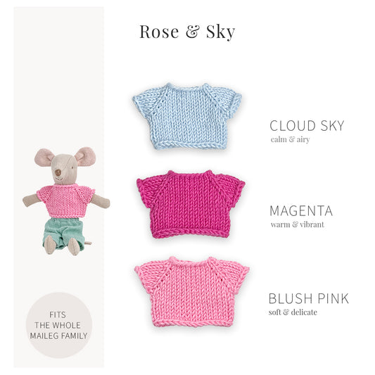 Handmade Cotton Tops for Maileg Mouse | Rose & Sky
