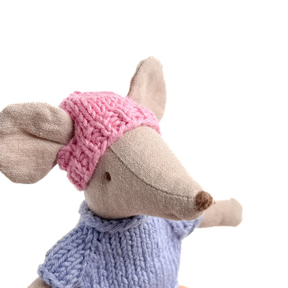 Knitted Hats for Maileg Mouse  – 100% Cotton