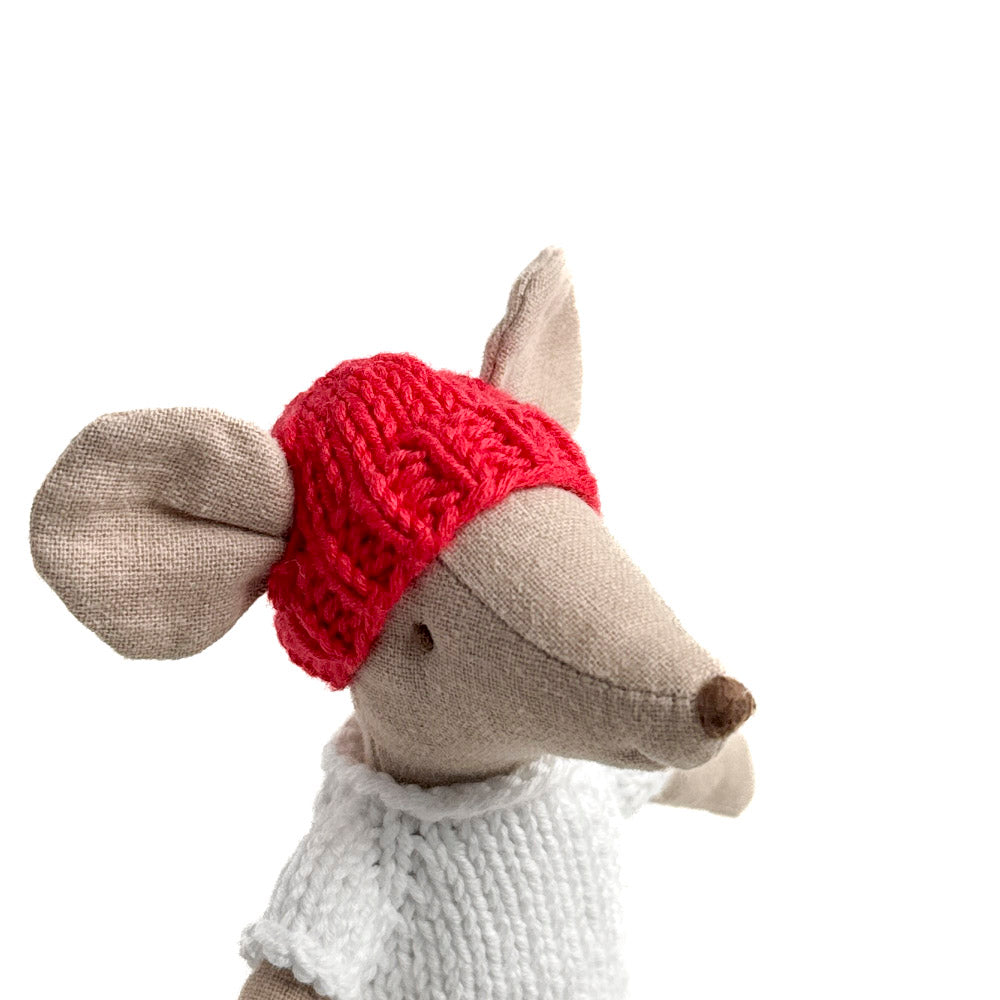 Knitted Hats for Maileg Mouse  – 100% Cotton