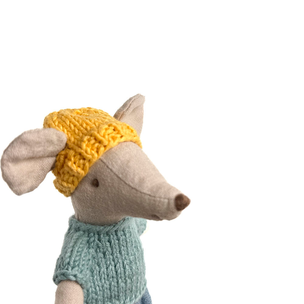 Knitted Hats for Maileg Mouse  – 100% Cotton