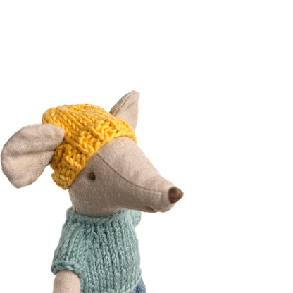 Knitted Hats for Maileg Mouse  – 100% Cotton