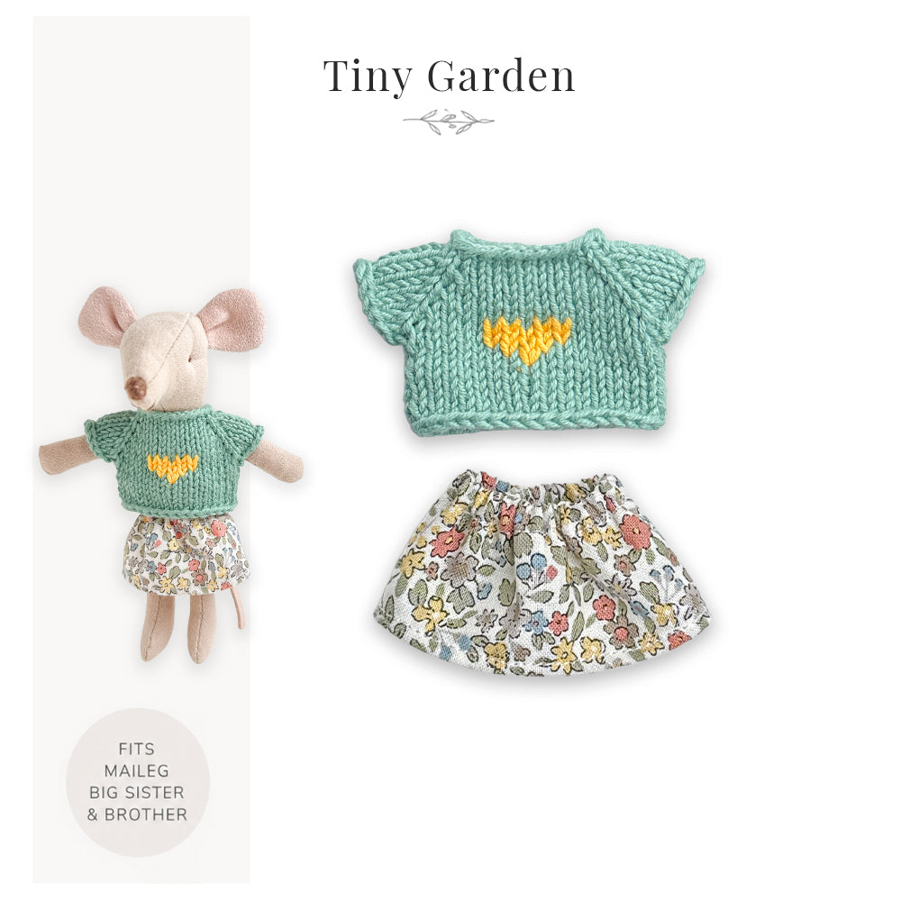 Outfit for Maileg Mouse - Tiny Garden