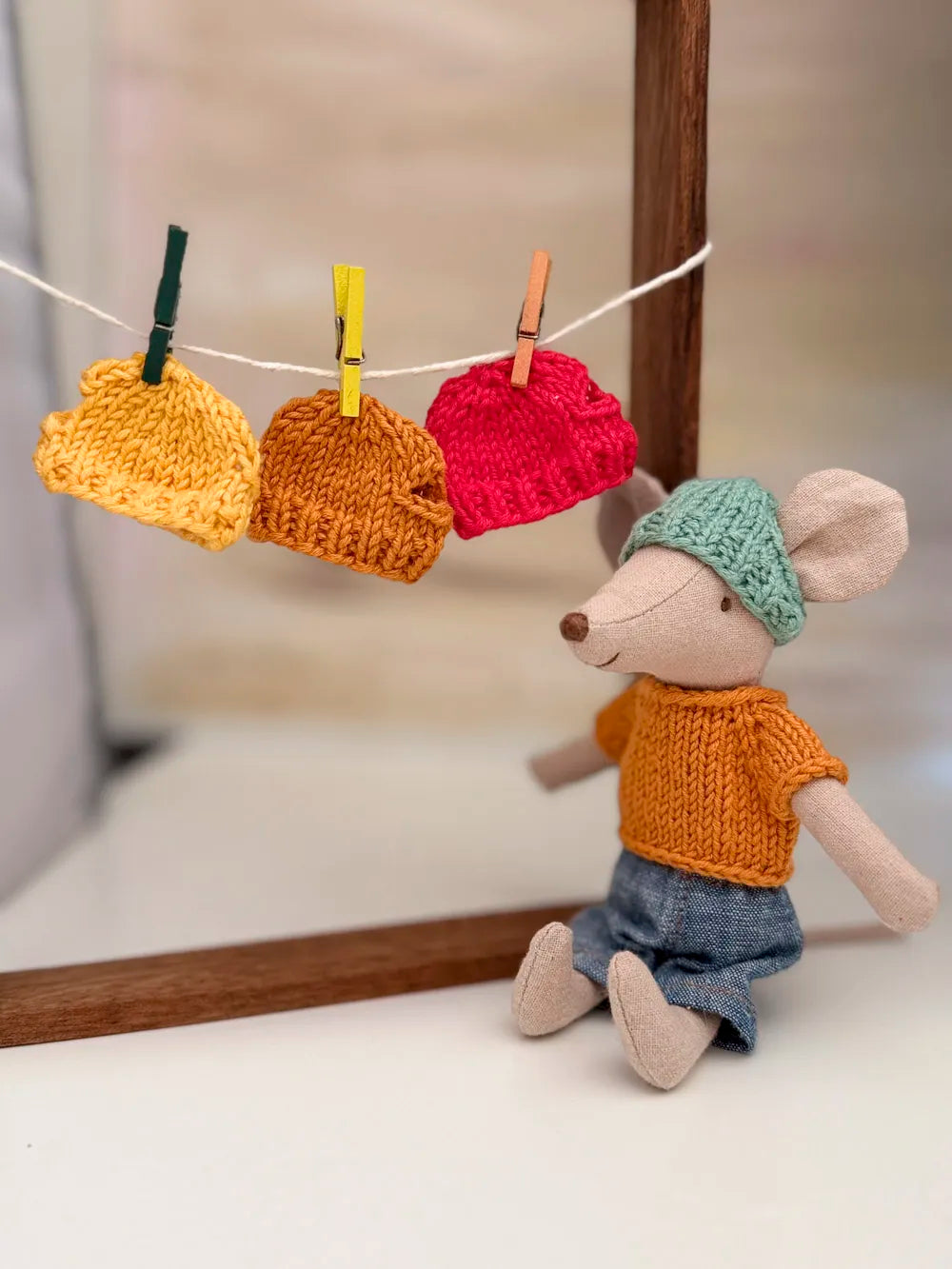 Hat for Maileg Mouse - Green