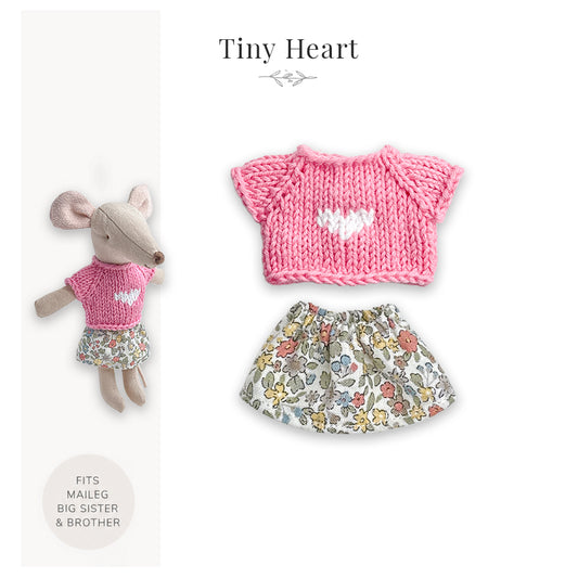 Outfit for Maileg Mouse - Tiny Heart