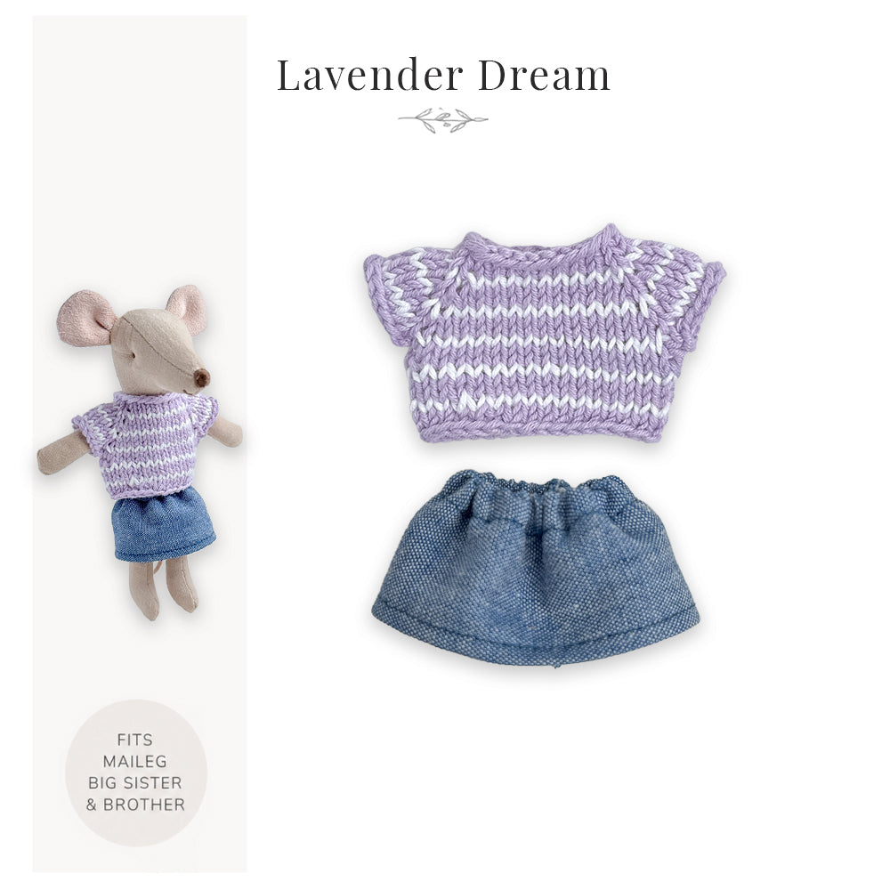 Outfit for Maileg Mouse - Lavender Dream