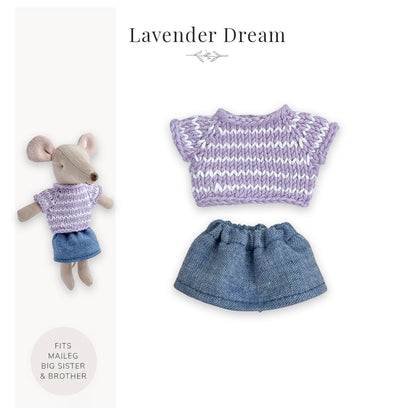 Outfit for Maileg Mouse - Lavender Dream
