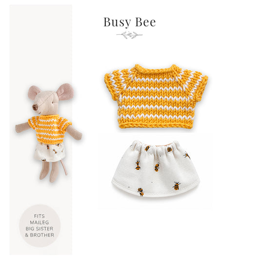 Outfit for Maileg Mouse - Busy Bee