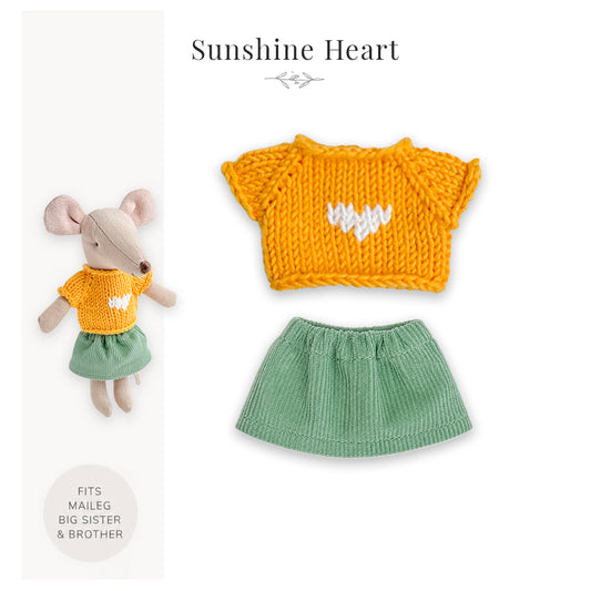 Outfit for Maileg Mouse - Sunshine Heart