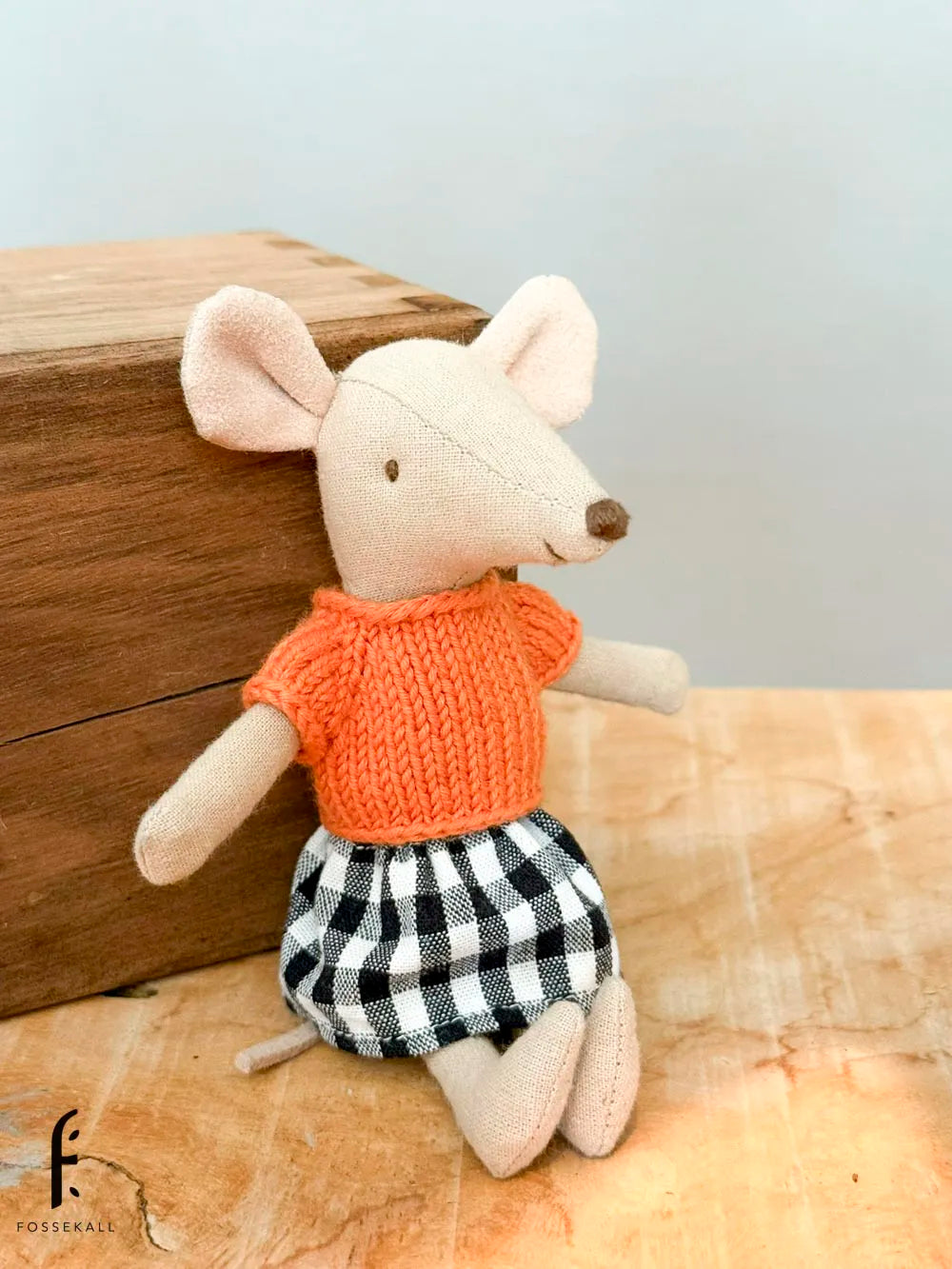 Shirt for Maileg Mouse - Orange