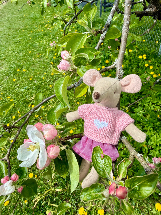 Outfit for Maileg Mouse - Dusty Rose