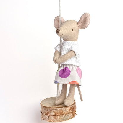 Skirt for Maileg Mouse - Candy Dots