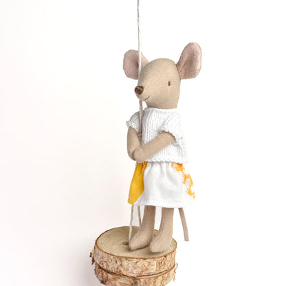 Skirt for Maileg Mouse - Lemon Stitch