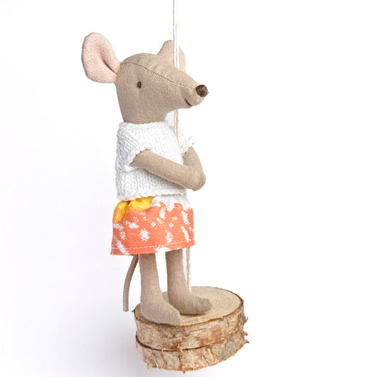 Skirt for Maileg Mouse  – Peach Sunset