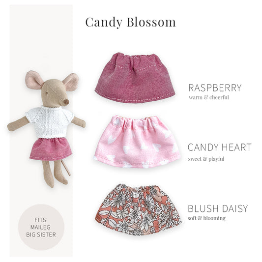 Cotton Skirt for Maileg Big Sister | Candy Blossom