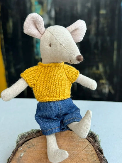 Shirt for Maileg Mouse - Mustard