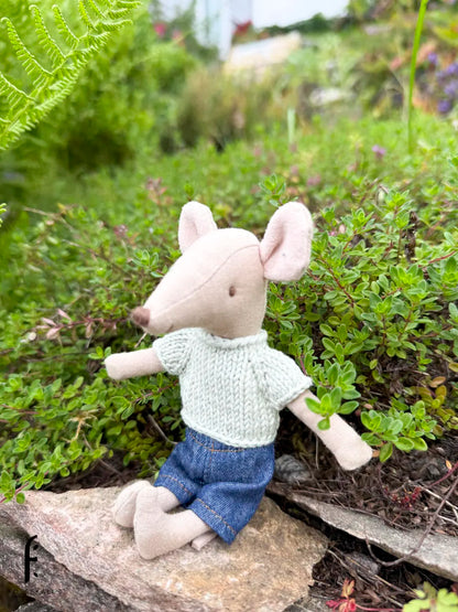 Shirt for Maileg Mouse - Peppermint Green