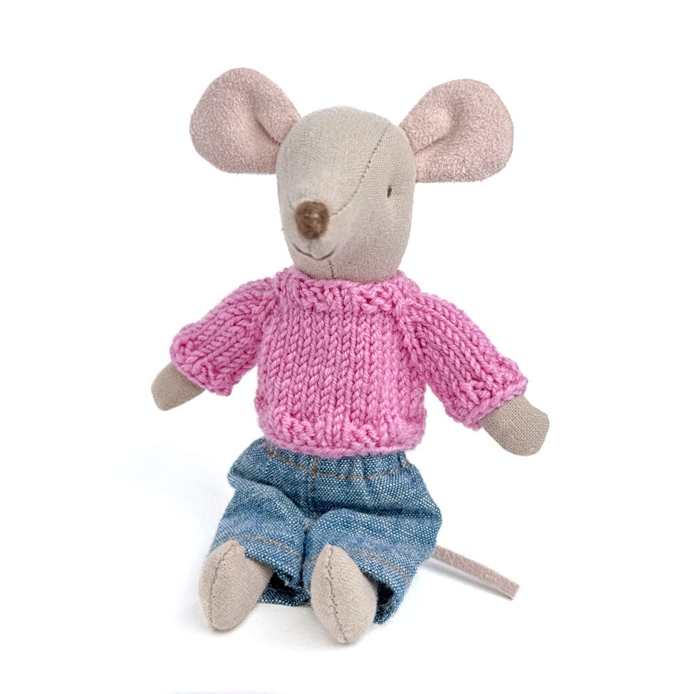 Pink Maileg Mouse Sweater
