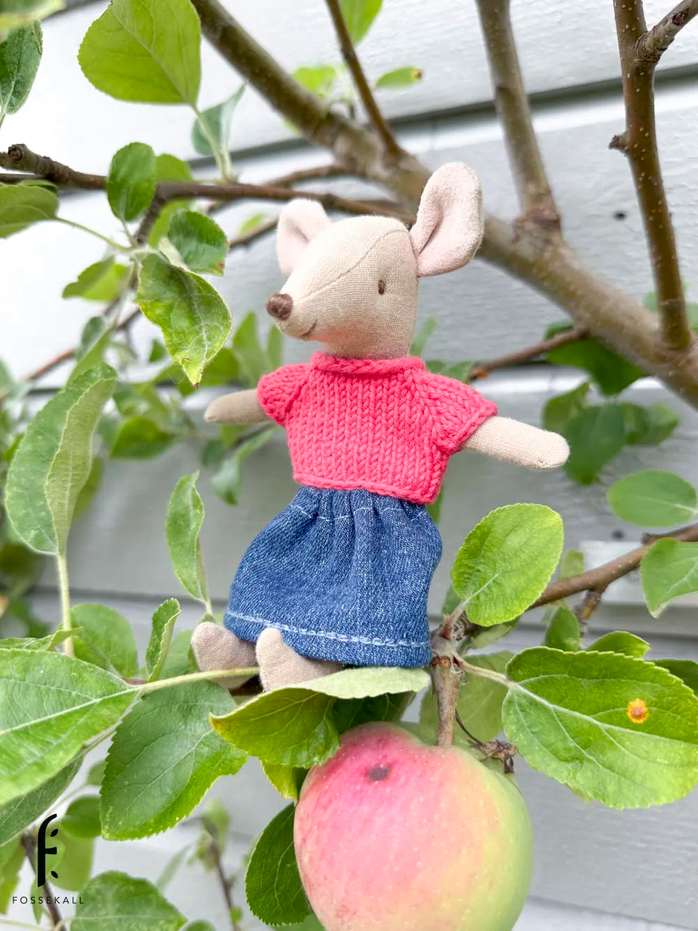 Shirt for Maileg Mouse - Raspberry