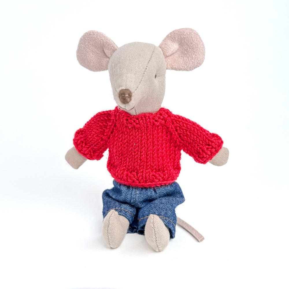 Red Maileg Mouse Sweater