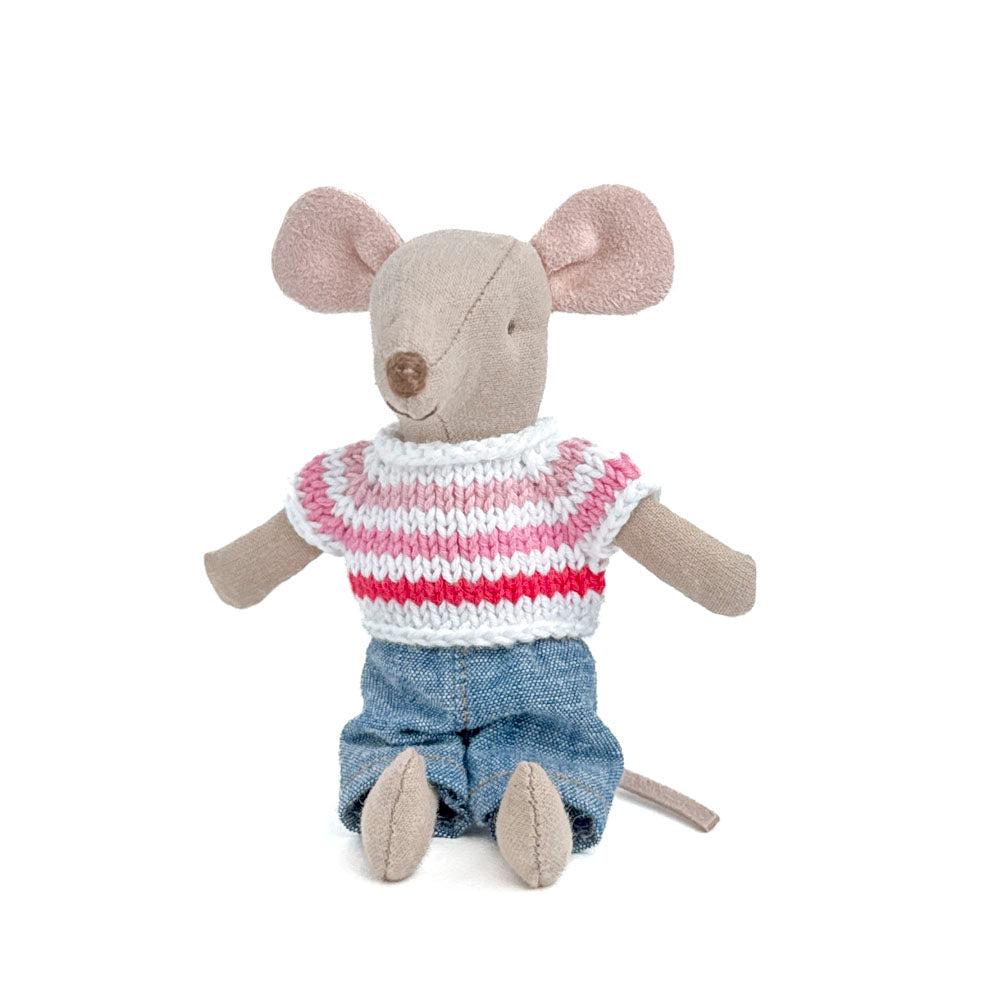Pink striped shirt for Maileg mouse