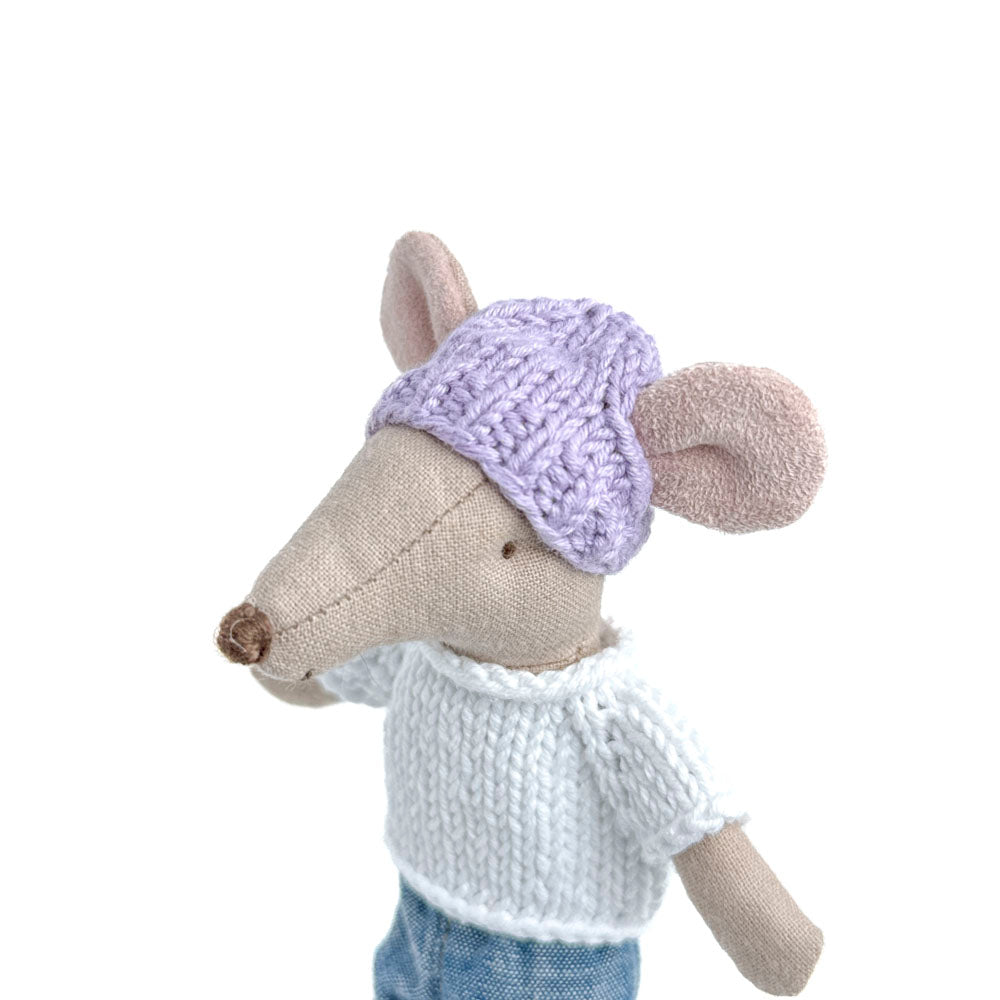 Soft Lavender hat for Maileg Mouse
