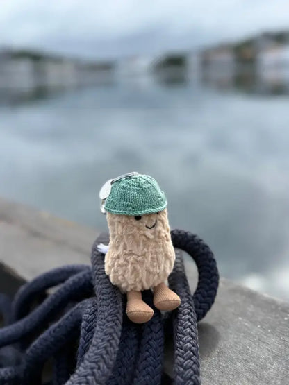 Hat for Peanut bag charm - green