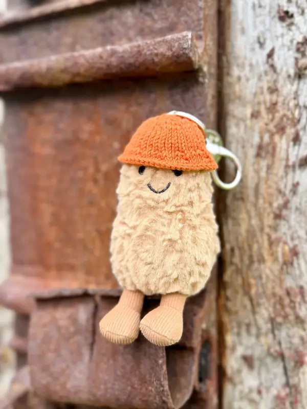 Hat for Peanut bag charm - orange