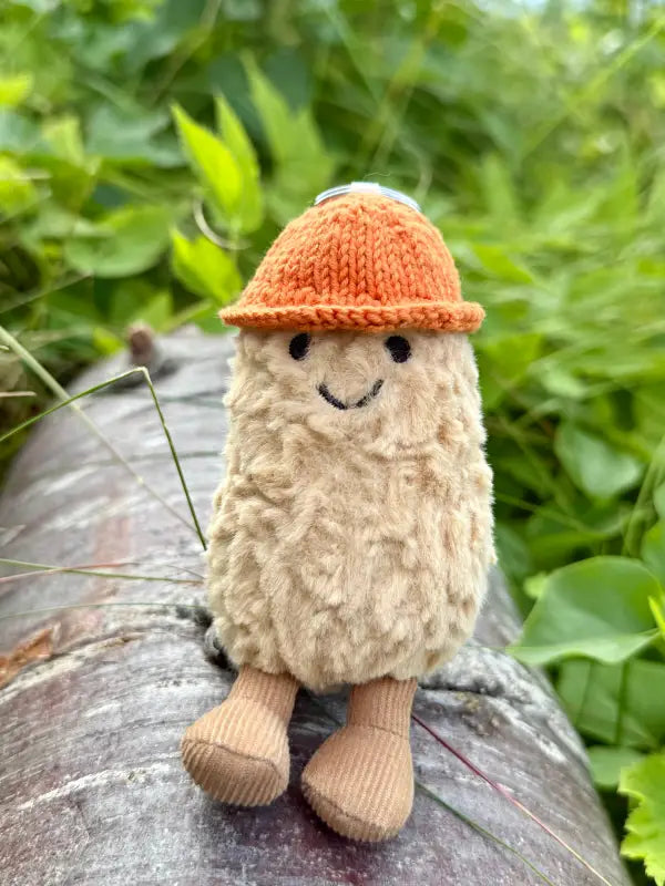 Hat for Peanut bag charm - orange