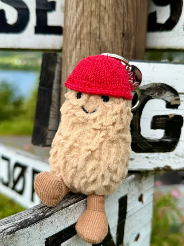 Hat for Peanut bag charm - red