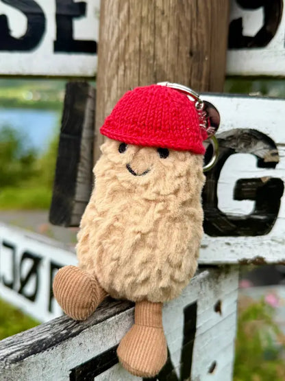 Hat for Peanut bag charm - red