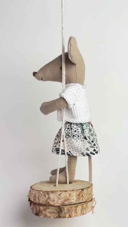 Skirt for Maileg Mouse - Whispering Leaves
