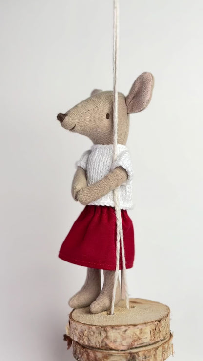 Skirt for Maileg Mouse - Christmas Cheer