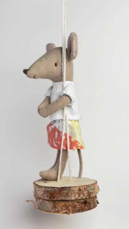 Skirt for Maileg Mouse - Peach Sunset